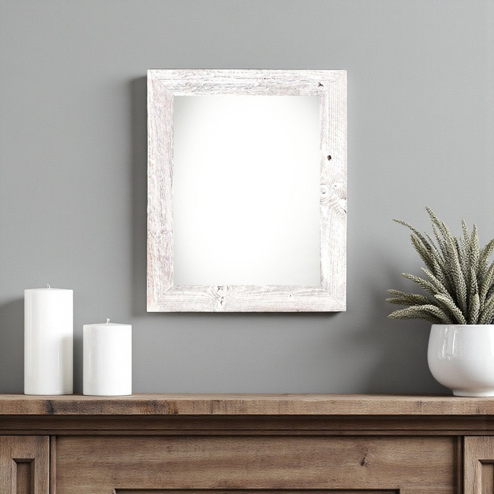 11" x 14" White Solid Wood Hanging Picture Frame