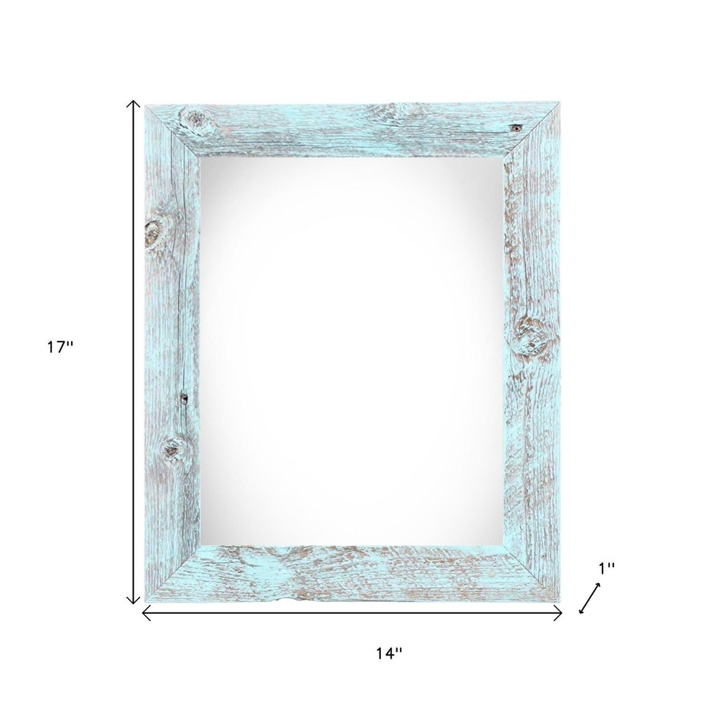11" x 14" Blue Solid Wood Hanging Picture Frame