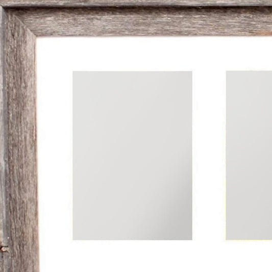 5" x 7" Natural Distressed Reclaimed Wood Hanging Picture Frame with Mat