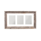 5" x 7" Natural Distressed Reclaimed Wood Hanging Picture Frame with Mat