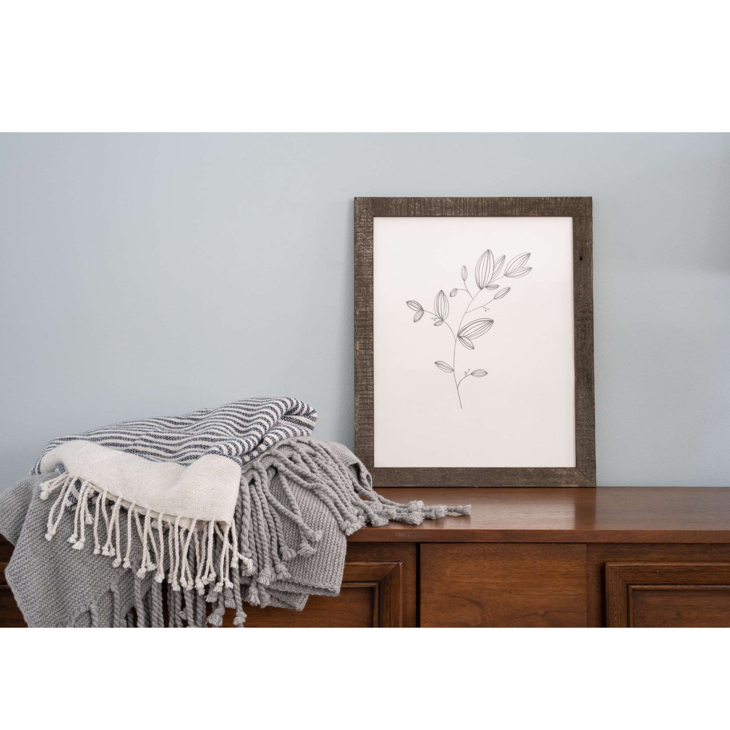 8" x 8" Espresso Solid Wood Tabletop Picture Frame