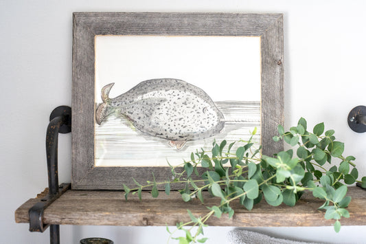 11" x 14" Gray Solid Wood Hanging Picture Frame