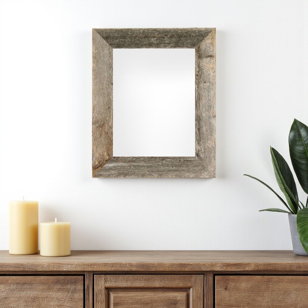 11" x 14" Gray Solid Wood Hanging Picture Frame