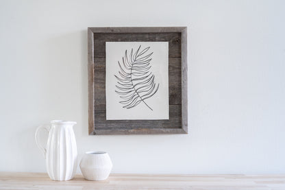 11" x 14" Gray Solid Wood Hanging Picture Frame
