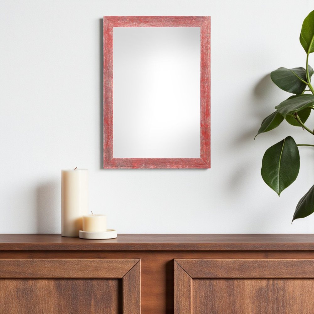 11" x 14" Red Solid Wood Hanging Picture Frame