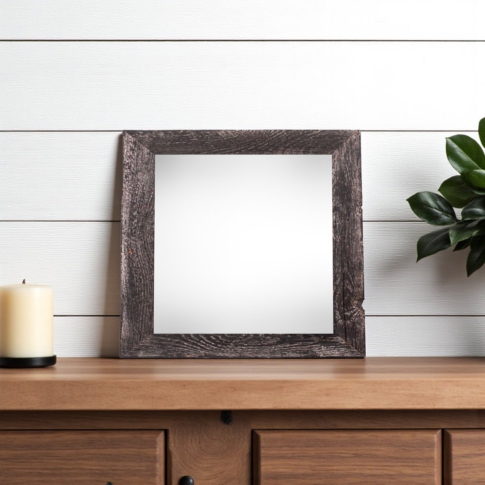 8" x 8" Black Solid Wood Tabletop Picture Frame