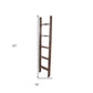 57" Brown Rustic Five Step Wood Ladder Shelf
