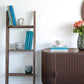 57" Brown Rustic Five Step Wood Ladder Shelf