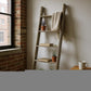 60" Gray Rustic Five Step Wood Ladder Shelf