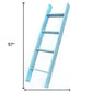 5 Step Rustic Turquoise Wood Ladder Shelf
