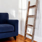 48" Gray Rustic Four Step Wood Ladder Shelf