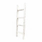 4 Step Rustic White Wood Ladder Shelf