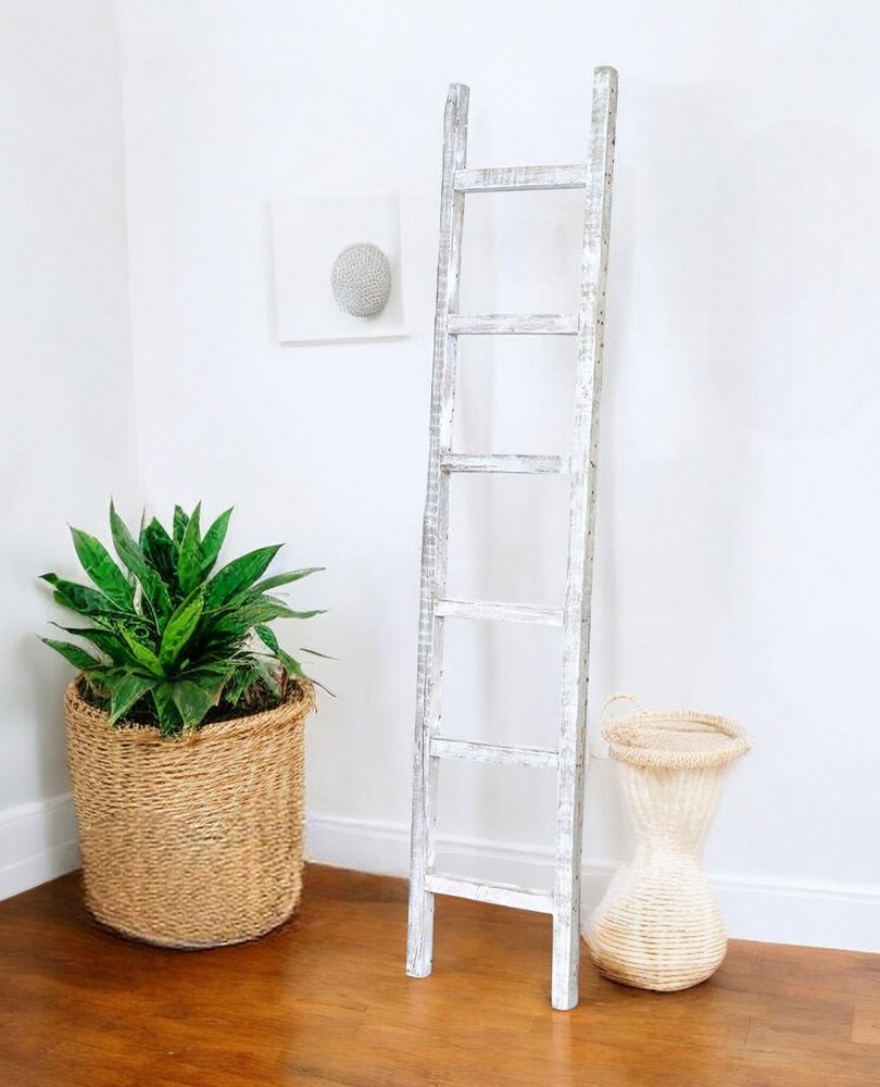 72" X 16" White Wood Hanging Dimensional Sculpture