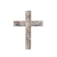 16" X 11" Gray Wood Cross Hanging Dimensional Sculpture