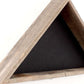 26" X 14" Gray Wood Triangle Hanging Dimensional Sculpture