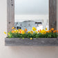 Rustic Weathered Gray Reclaimed Wood Plank Mirror With Shelf