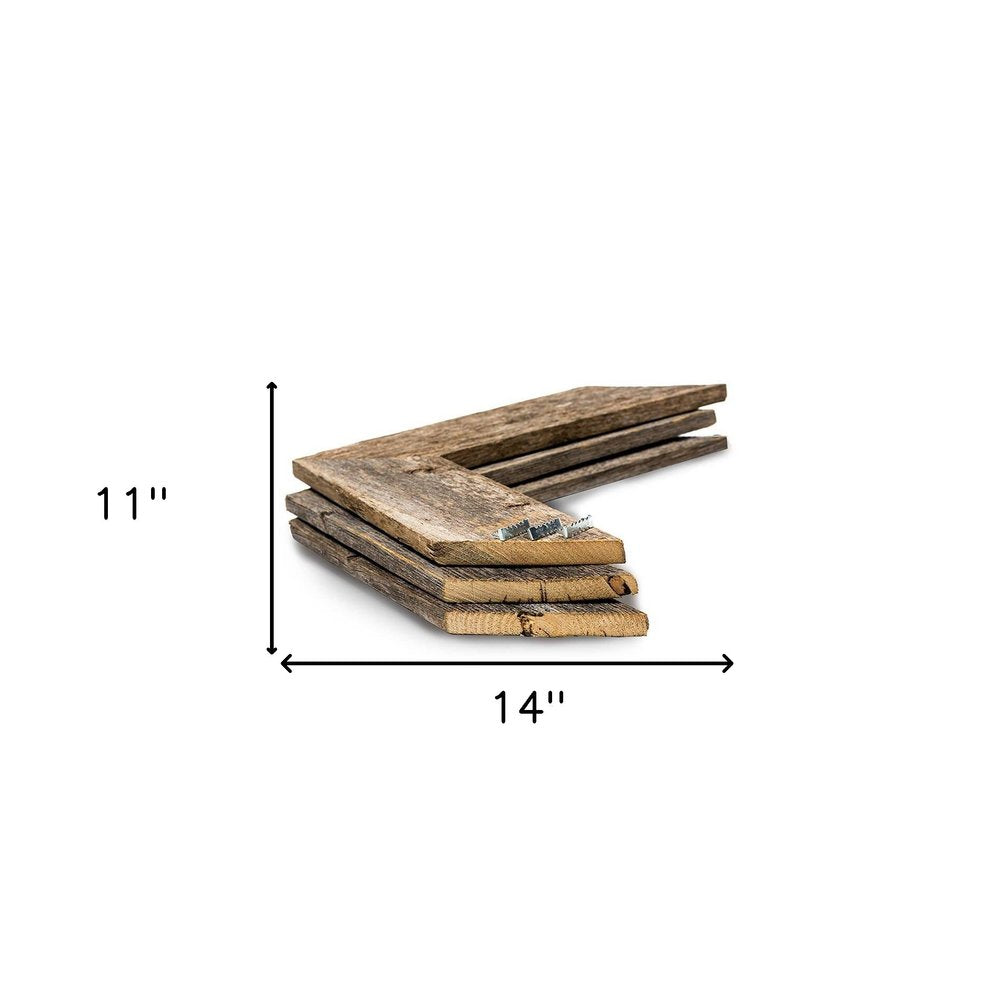 Set of Three Gray Distressed Wood Hanging Arrow Dimensional Sculptures
