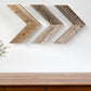 Set of Three Gray Distressed Wood Hanging Arrow Dimensional Sculptures