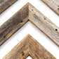 Set of Three Gray Distressed Wood Hanging Arrow Dimensional Sculptures