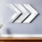 Set of Three White Wood Novelty Hanging Dimensional Sculpture