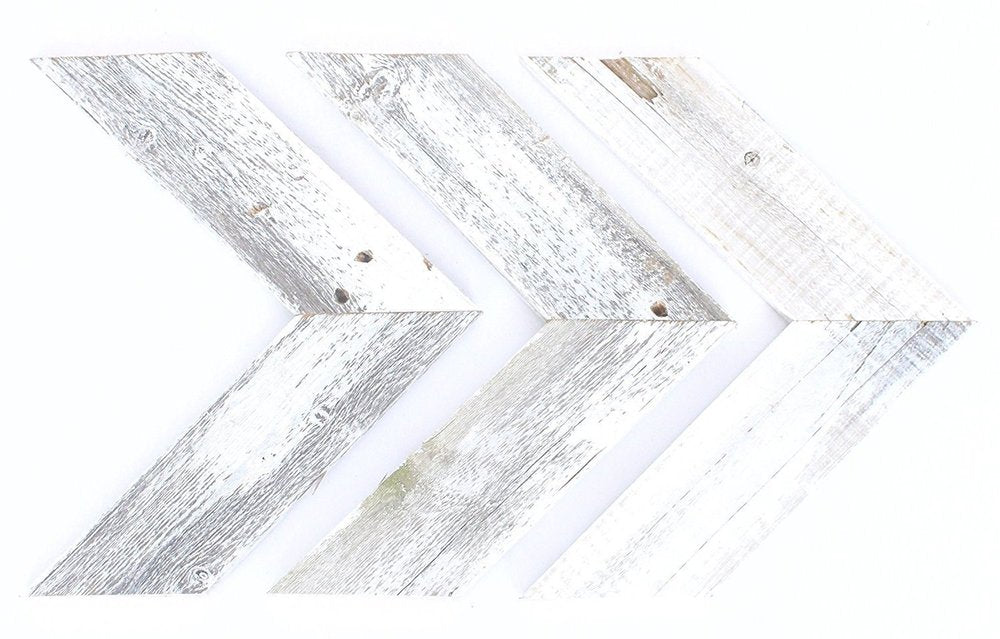 Set of Three White Wood Novelty Hanging Dimensional Sculpture