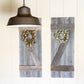 Set of Two 36" X 14" Gray Solid Wood Wall Decor
