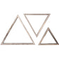 Set of Three Gray Wood Square Hanging Dimensional Sculpture