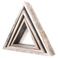 Set of Three Gray Wood Square Hanging Dimensional Sculpture