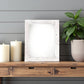 6" x 6" White Solid Wood Tabletop Picture Frame
