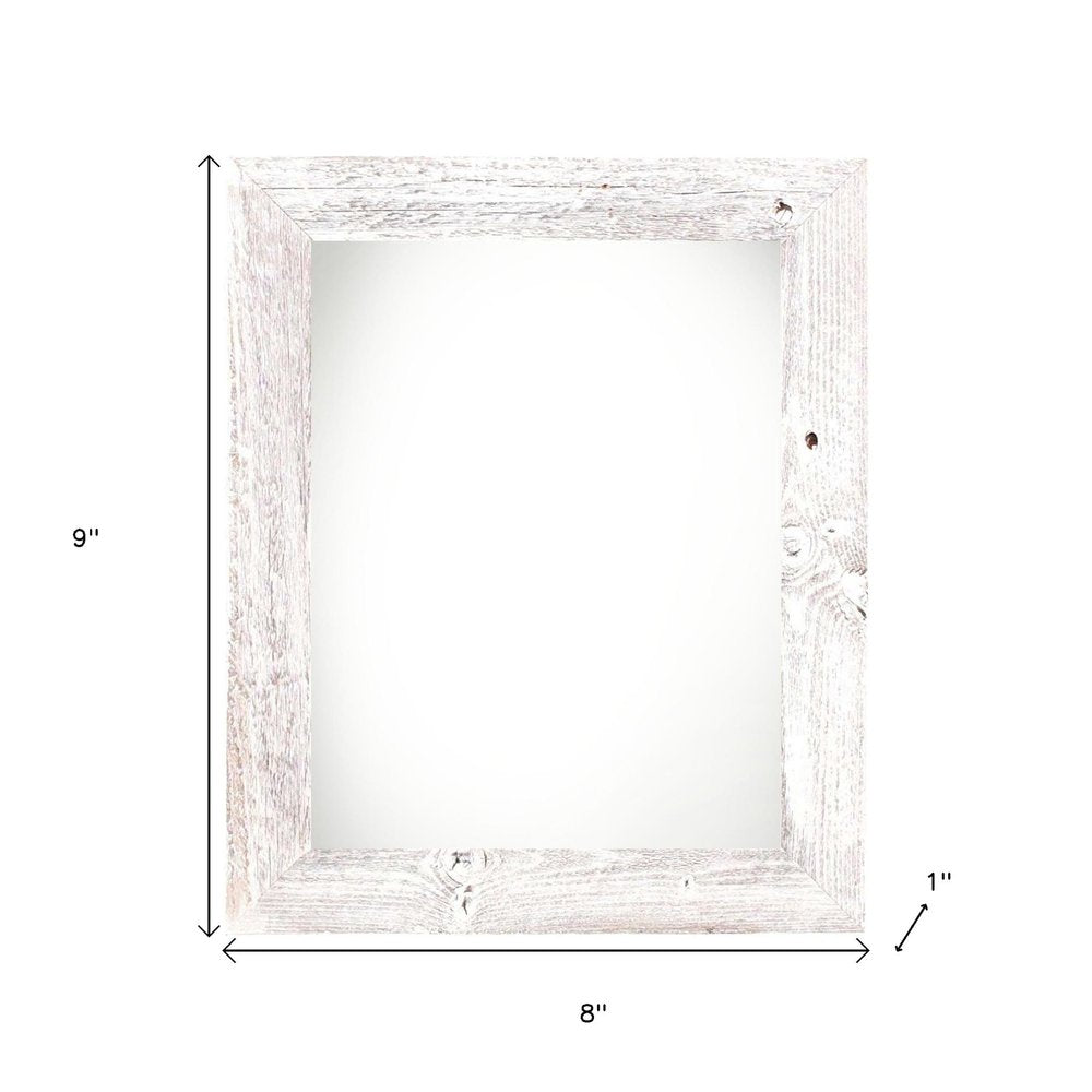 6" x 6" White Solid Wood Tabletop Picture Frame