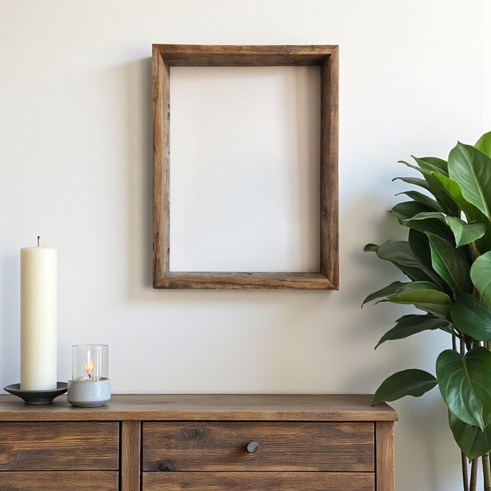 11" x 14" Gray Solid Wood Hanging Picture Frame