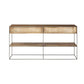 63" Brown Solid Wood Two Drawer Sideboard