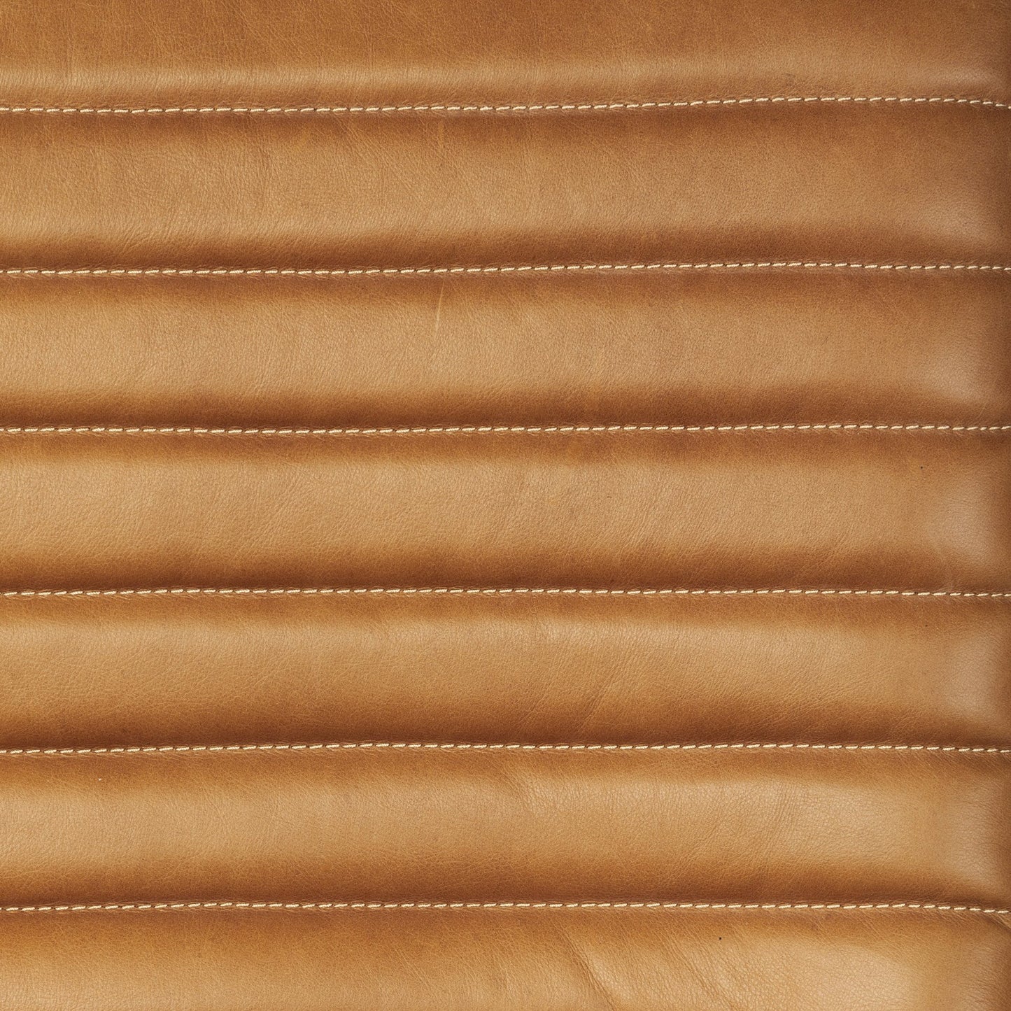 37" Tan and Black Faux Leather Tufted Lounge Chair