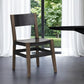 Black And Brown Metal and Wood Open Back Dining Side Chair