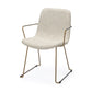 Cream and Gold Upholstered Fabric Dining Arm Chair