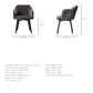 Gray and Black Upholstered Fabric Dining Arm Chair