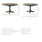 54" Brown Rounded Solid Wood Pedestal Base Dining Table