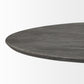 54" Brown Solid Wood and Iron Pedestal Base Round Top Dining Table