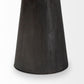 54" Brown Solid Wood and Iron Pedestal Base Round Top Dining Table