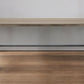 84" Brown Solid Wood Sled Base Dining Table