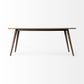 72" Dark Brown Solid Wood Dining Table