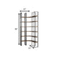 90" Black And Brown Iron and Wood Six Tier Bookcase