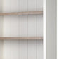 91" Brown And White Wood Three Tier Bookcase