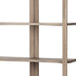 72" Brown Solid Wood and Wood Four Tier Bookcase