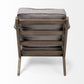 31" Gray and Brown Fabric Lounge Chair