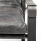 35" Black Leather Distressed Arm Chair