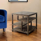 22" Brown Solid Wood Square End Table
