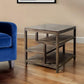 22" Brown Solid Wood Square End Table