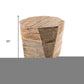 20" Brown Distressed Solid Wood Hexagonal Top Table