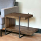 22" Brown Solid Wood Square End Table